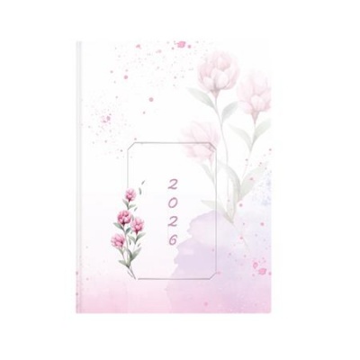 Naptár, tervező, B6, napi, TOPTIMER, "Joy", pünkösdi rózsa