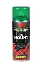 Ragasztó spray, 400 ml, 3M SCOTCH &quot;ReMount&quot;