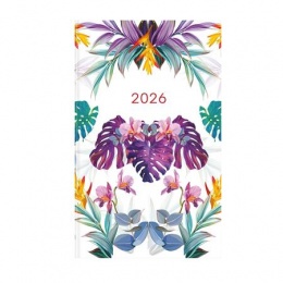 Naptár, tervező, A5, heti, keskeny, TOPTIMER, "Joy", pálma